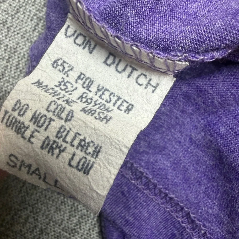 VTG Von Dutch Purple Heather Cap Sleeve T-Shirt Graphic Tee Y2K Women's Small
